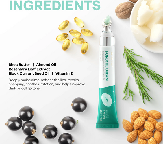 Abera Fordyce Cream – Advanced Formula with HPR (Next-Gen Retinoids), Fordyce Spot & Lip Acne Remover, All-day Moisturizing, Help Improve Dry, Chapped and Dark Lips, For Sensitive Lips (0.7 Oz)