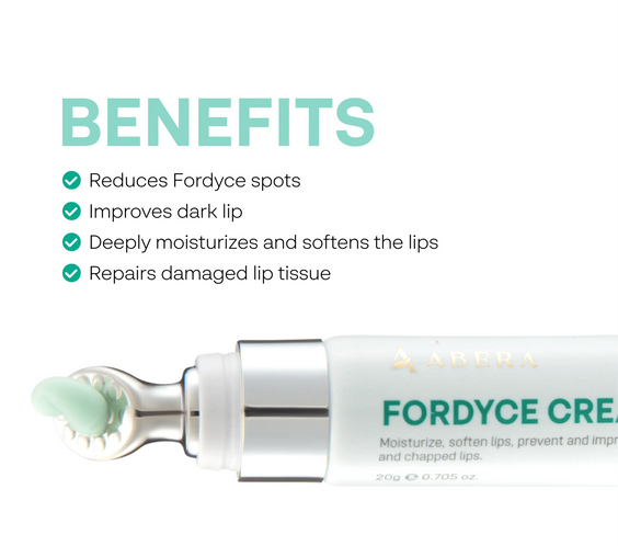 Abera Fordyce Cream – Advanced Formula with HPR (Next-Gen Retinoids), Fordyce Spot & Lip Acne Remover, All-day Moisturizing, Help Improve Dry, Chapped and Dark Lips, For Sensitive Lips (0.7 Oz)