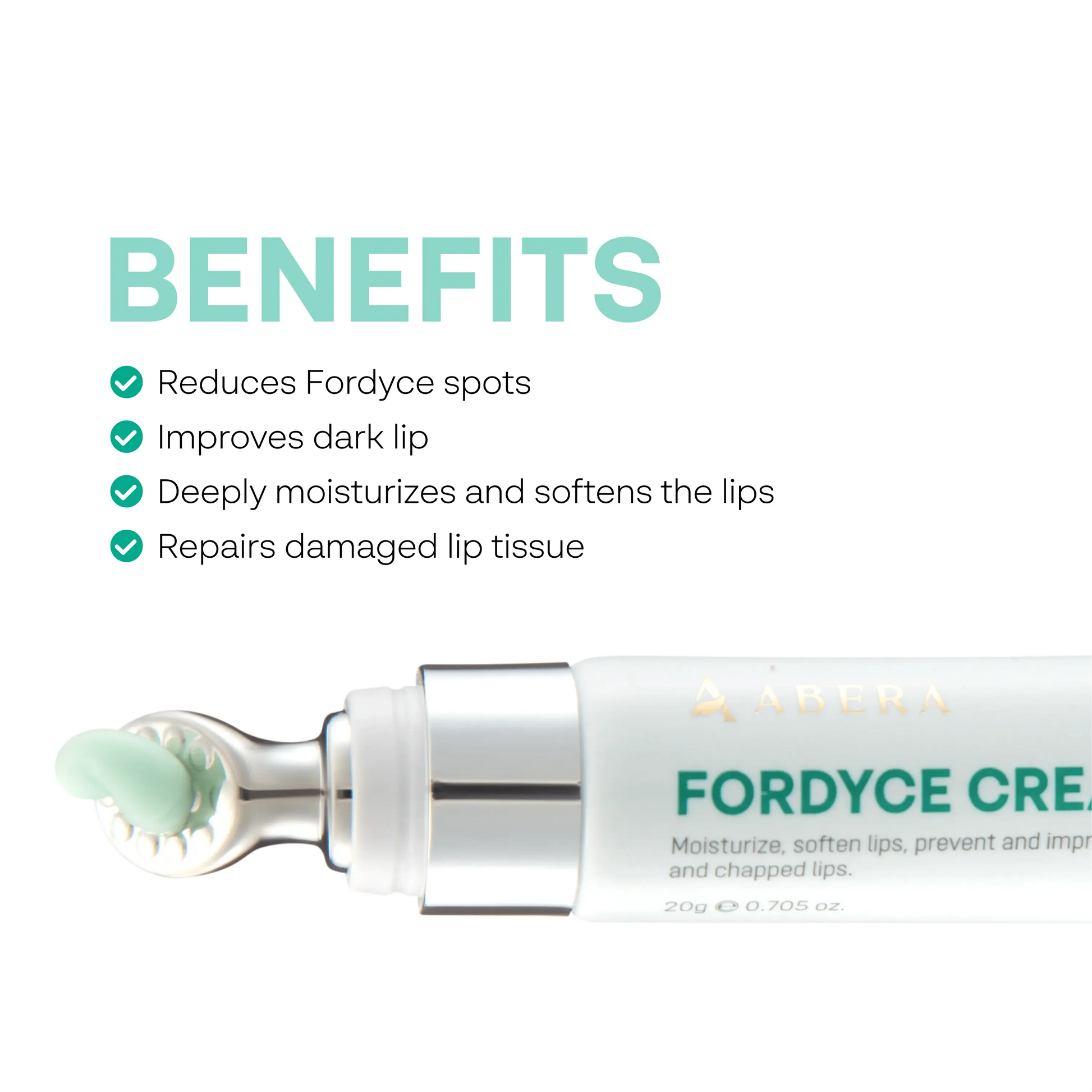 Abera Fordyce Cream – Advanced Formula with HPR (Next-Gen Retinoids), Fordyce Spot & Lip Acne Remover, All-day Moisturizing, Help Improve Dry, Chapped and Dark Lips, For Sensitive Lips (0.7 Oz)