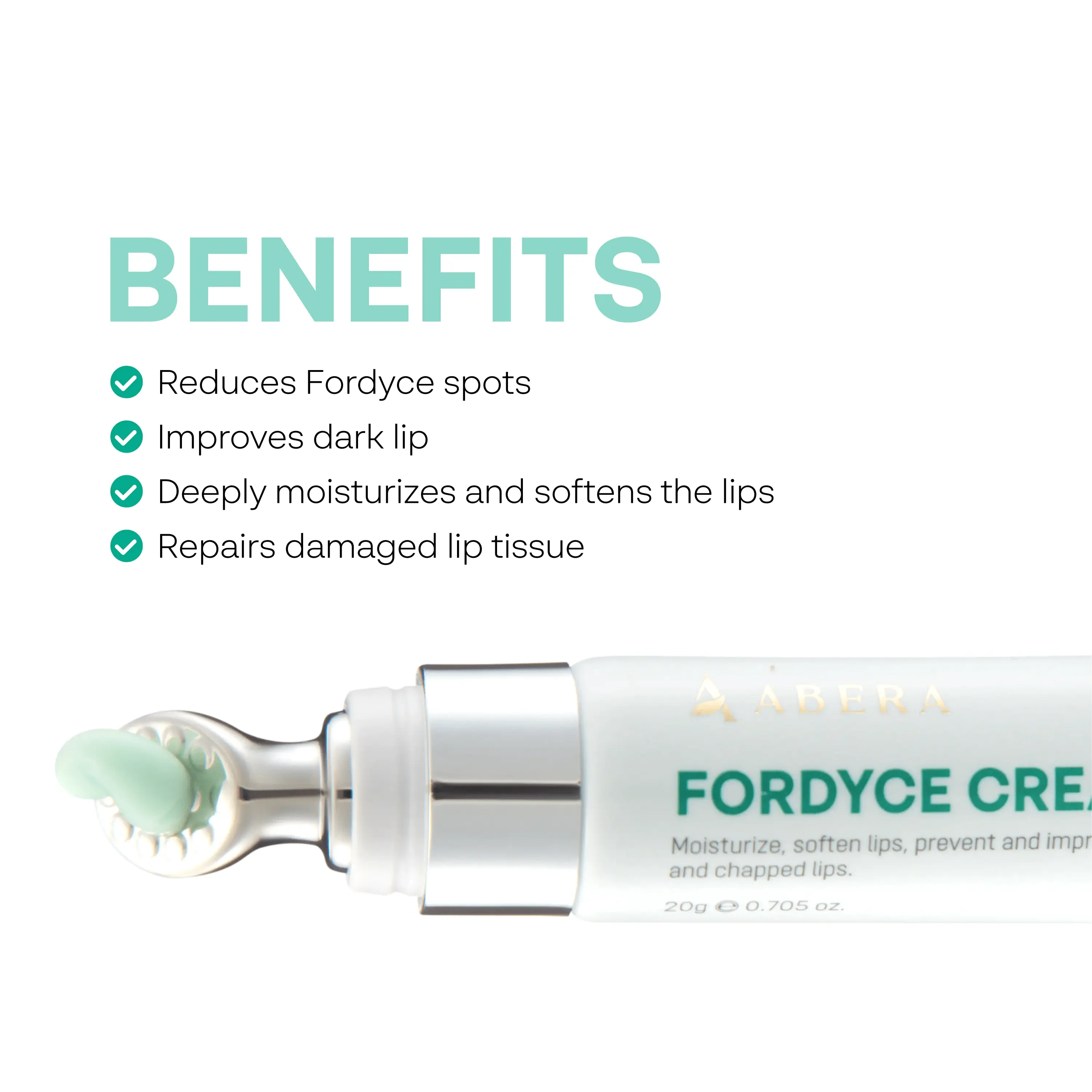 Abera Fordyce Cream – Advanced Formula with HPR (Next-Gen Retinoids), Fordyce Spot & Lip Acne Remover, All-day Moisturizing, Help Improve Dry, Chapped and Dark Lips, For Sensitive Lips (0.7 Oz)
